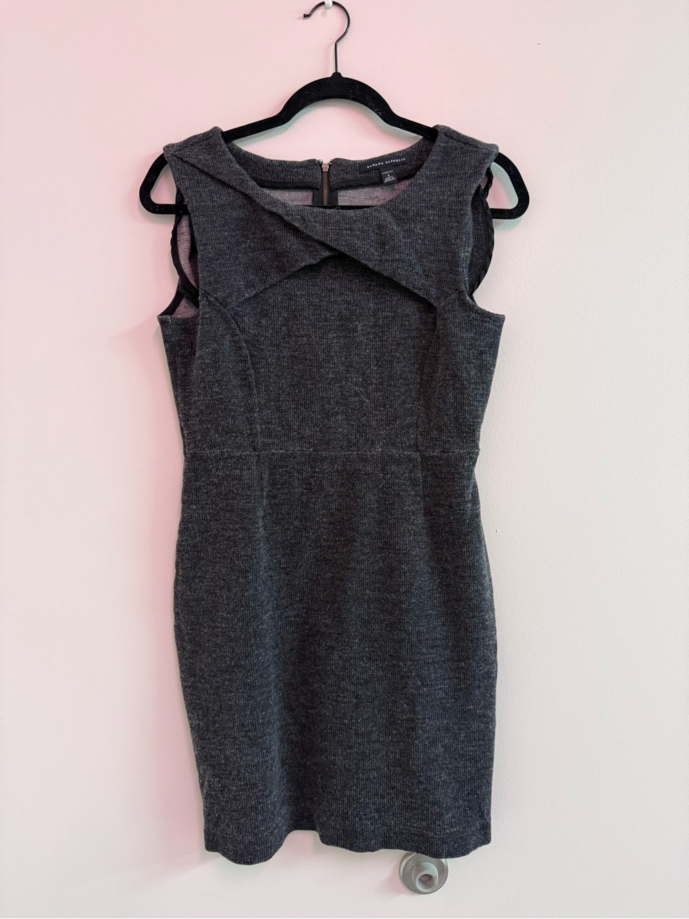 Banana Republic Charcoal Gray Sleeveless Sheath Dress